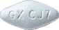 GX CJ7と書かれた白い菱形の錠剤