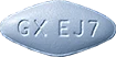 GX EJ7と書かれた灰色の菱形の錠剤