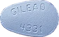 GILEAD 4331と書かれた青色の錠剤