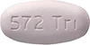 572Triと書かれた薄いピンク色の錠剤