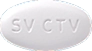 SV CTVと書かれた白い色の錠剤