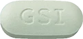 GSIと書かれている薄い緑色の錠剤